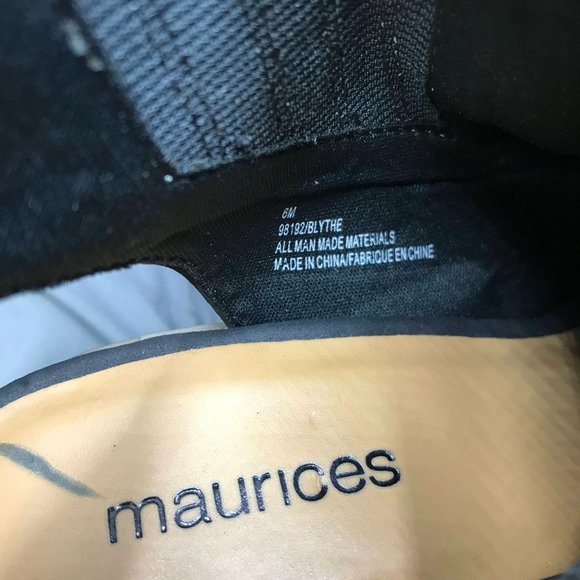 Maurices Blythe Black Slingback Block Heel Peep Toe Sandals Womens Size 6 M - Picture 9 of 10